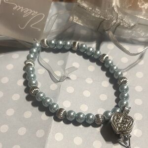 Valerie Par Hill Blue and Silver Heart Prayer Box Bracelet